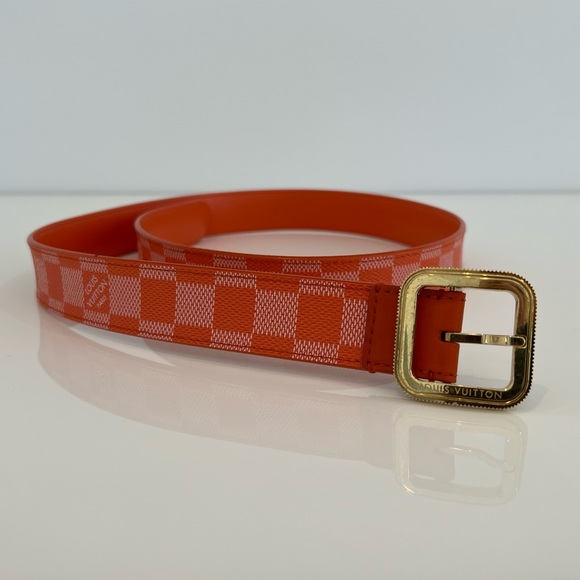 LOUIS VUITTON ORANGE BELT SIZE 90 - Picture 11 of 17